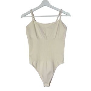 OQQ Womens Bodysuit Size Large Light Yellow Butter